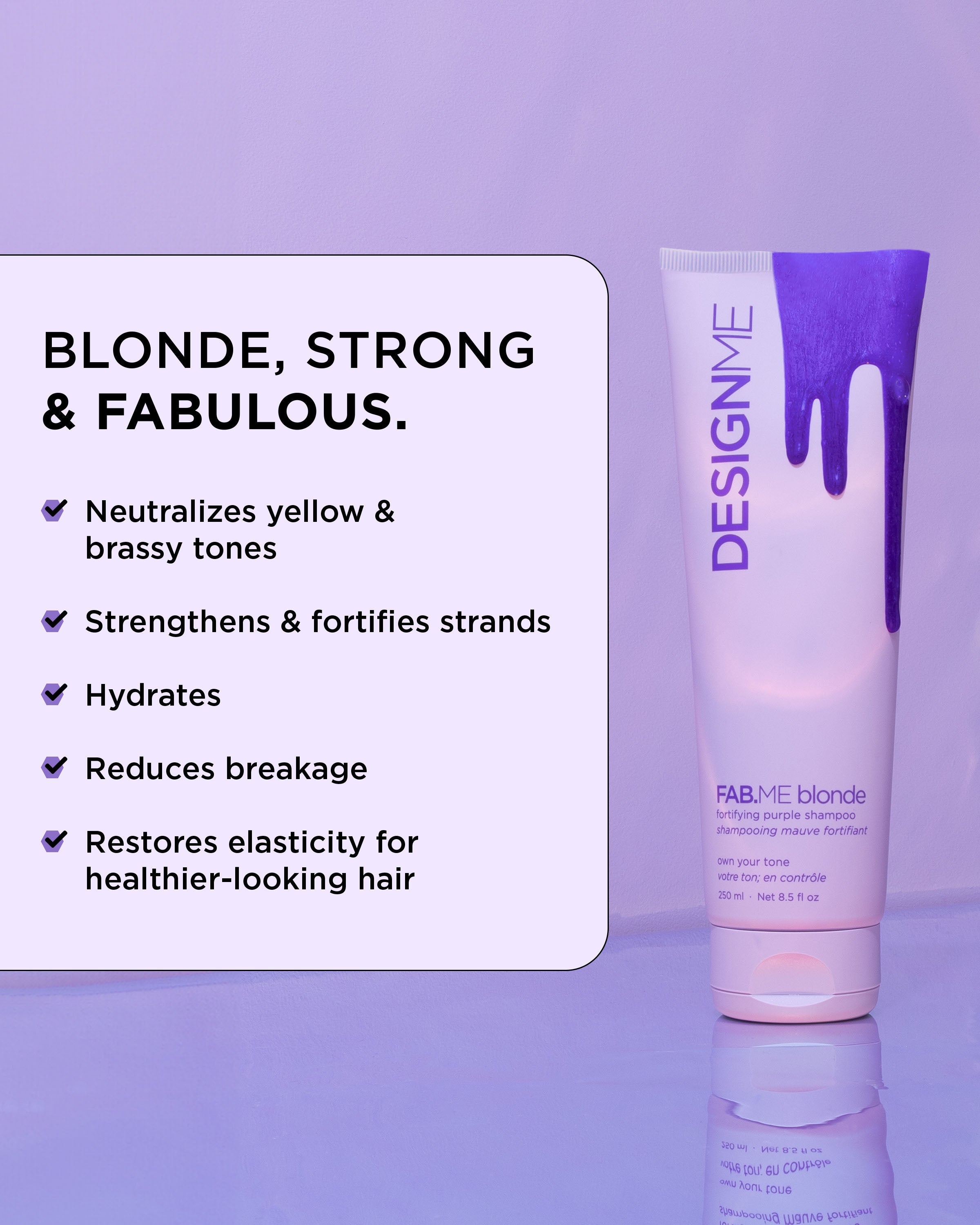 FAB.ME Blonde Fortifying Purple Shampoo