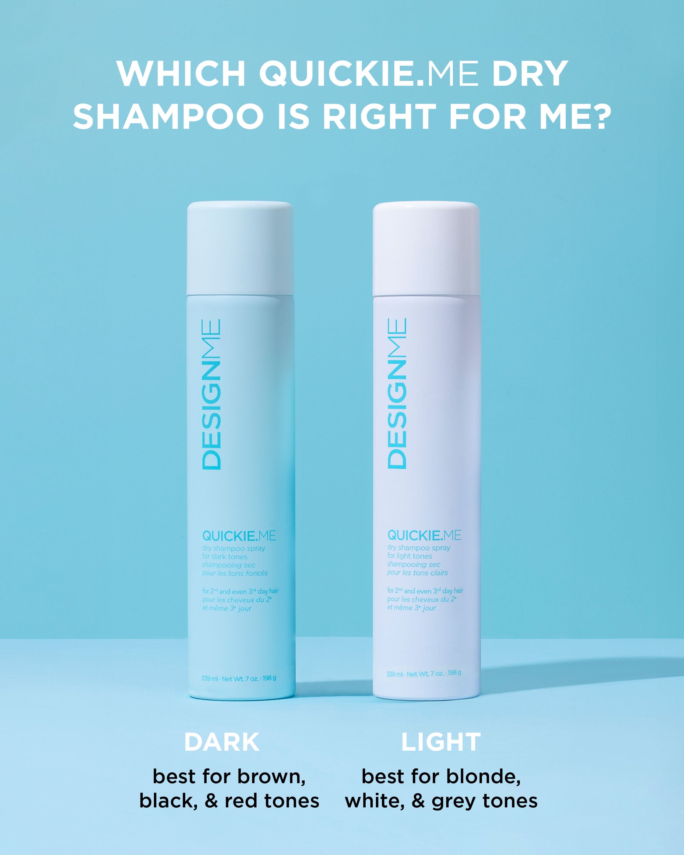 Shampooing sec en spray Quickie.ME pour tons clairs