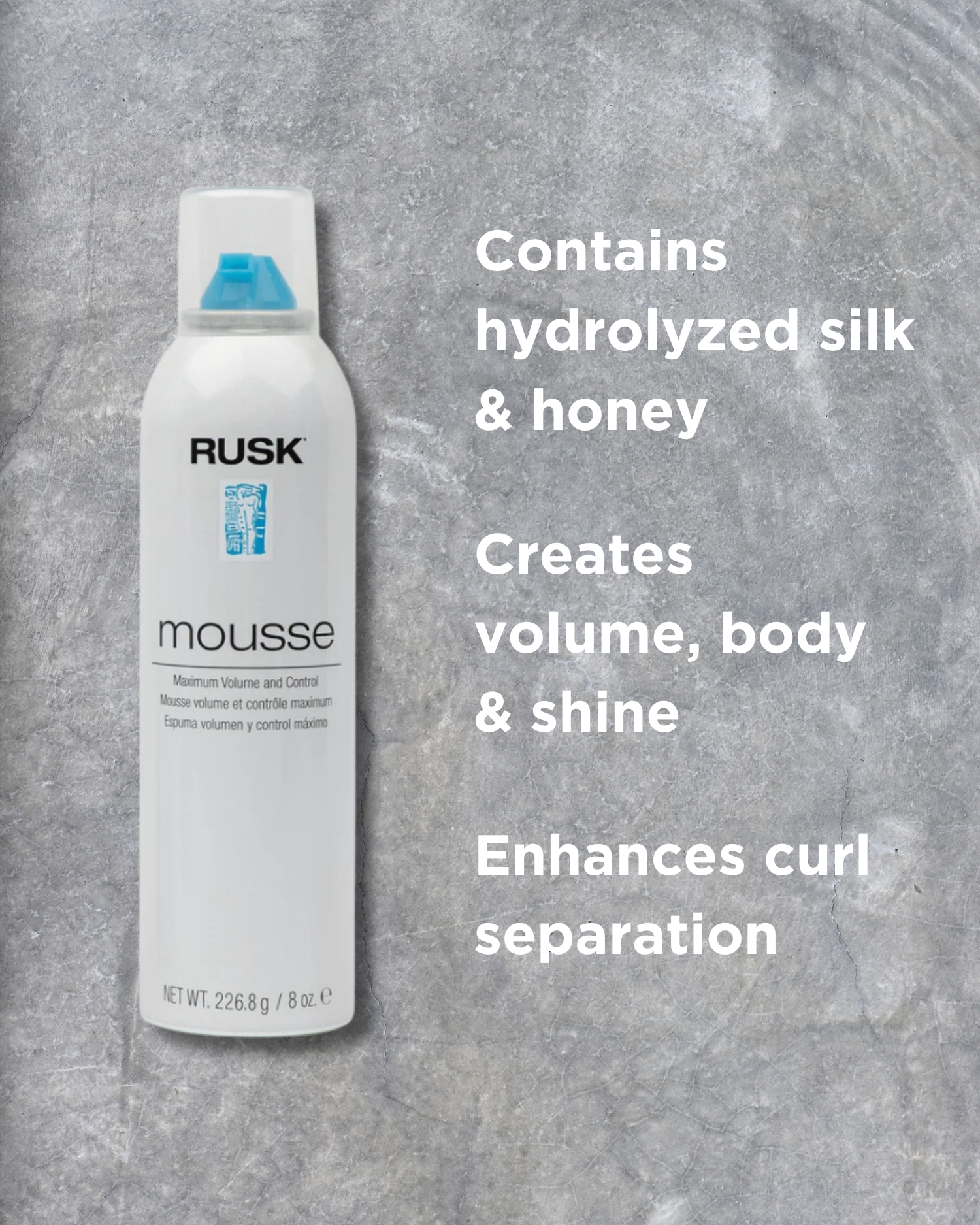 RUSK Maximum Volume and Control Mousse