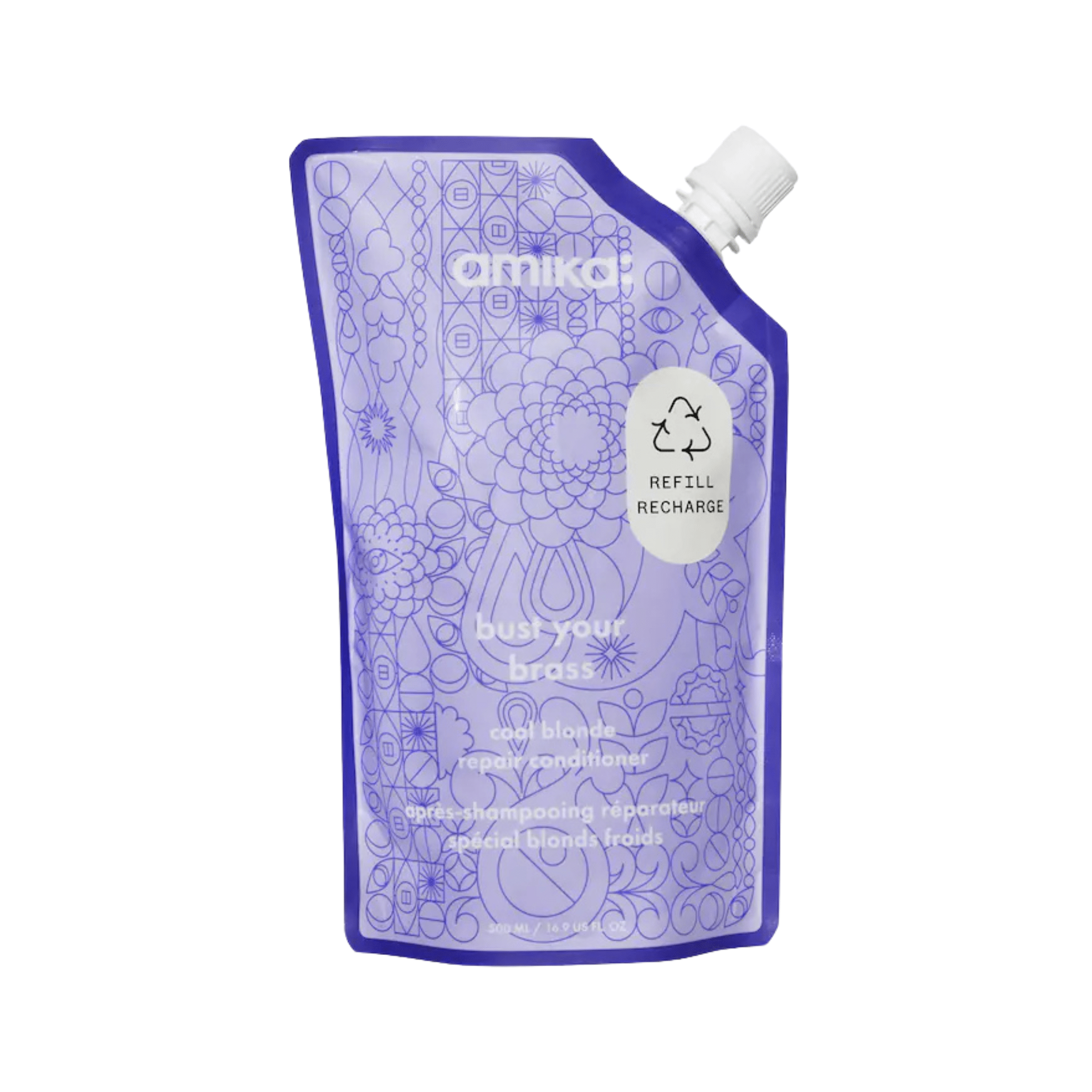 Recharge d'après-shampoing réparateur blond froid Amika Bust Your Brass