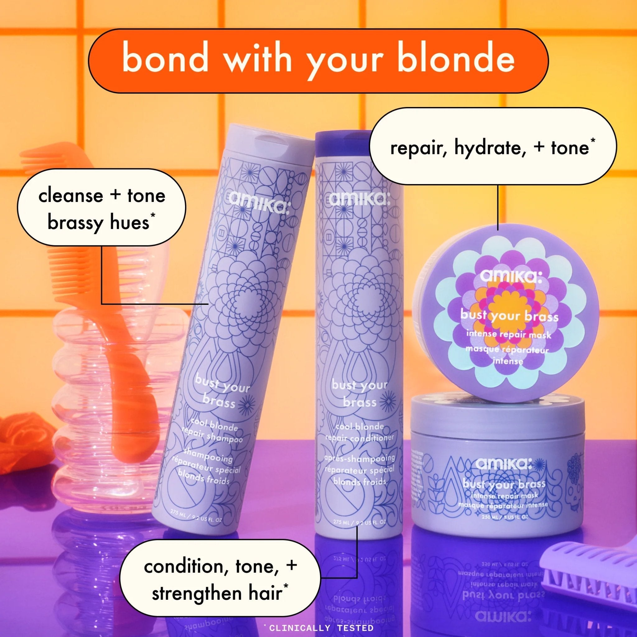 Amika Bust Your Brass Cool Blonde Shampoo