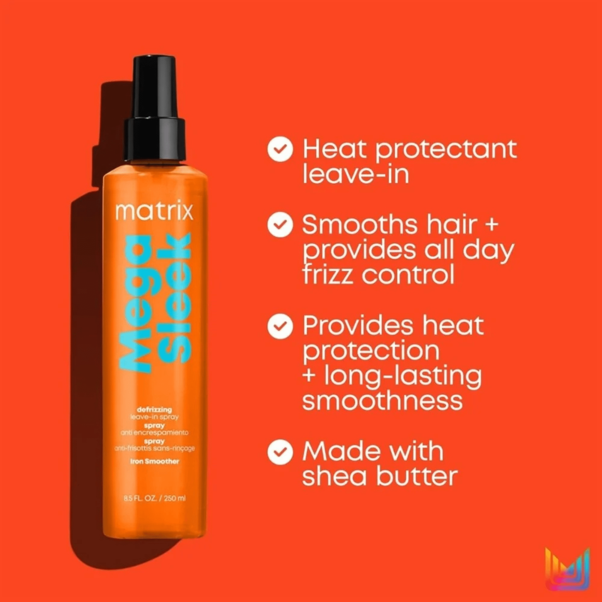 Spray lissant sans rinçage Matrix Iron Smoother Mega Sleek
