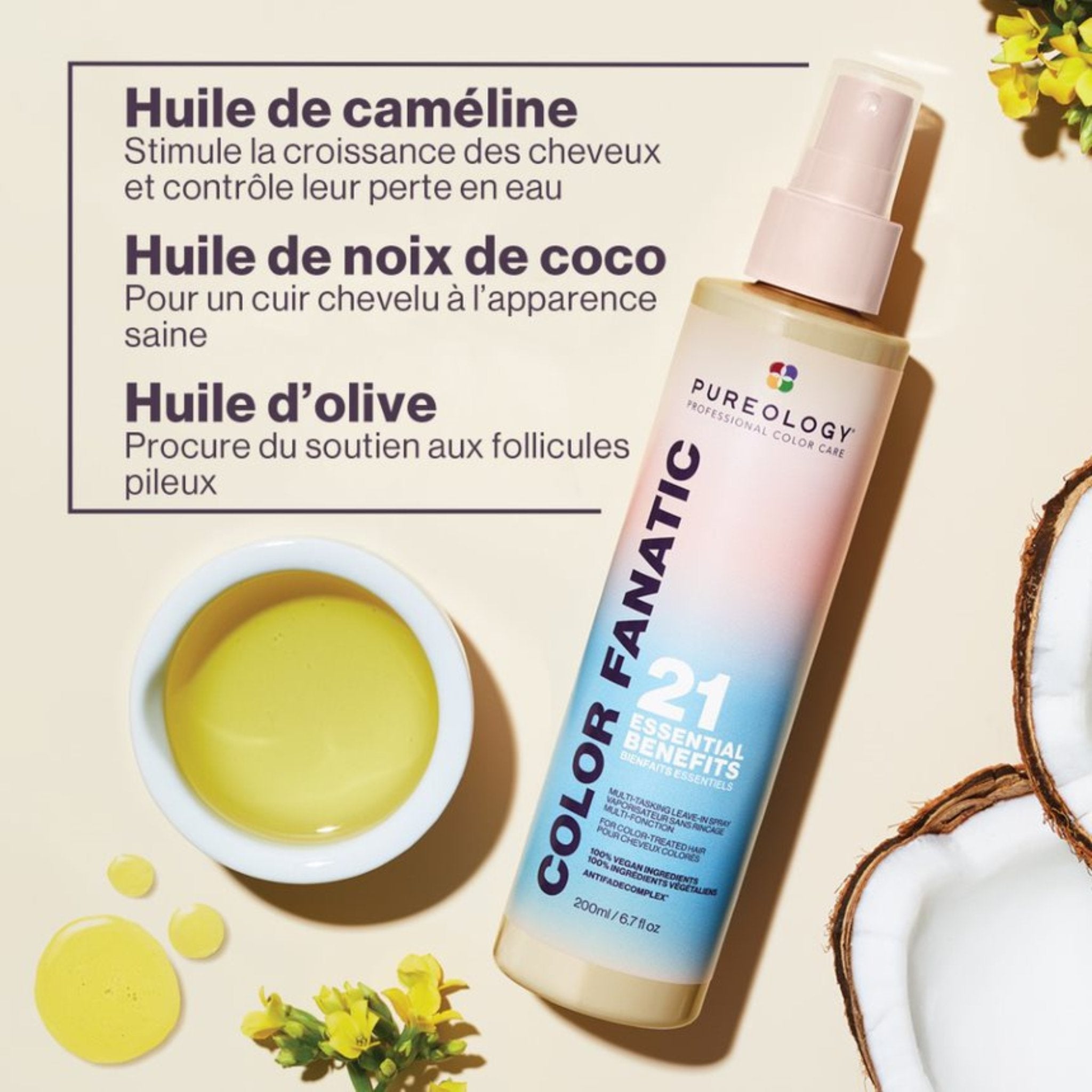 Pureology. Spray sans rinçage 21 en 1 Colour Fanatic - 400 ml